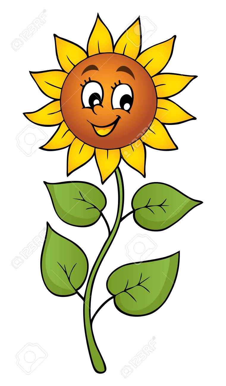 Detail Happy Sunflower Clipart Nomer 2