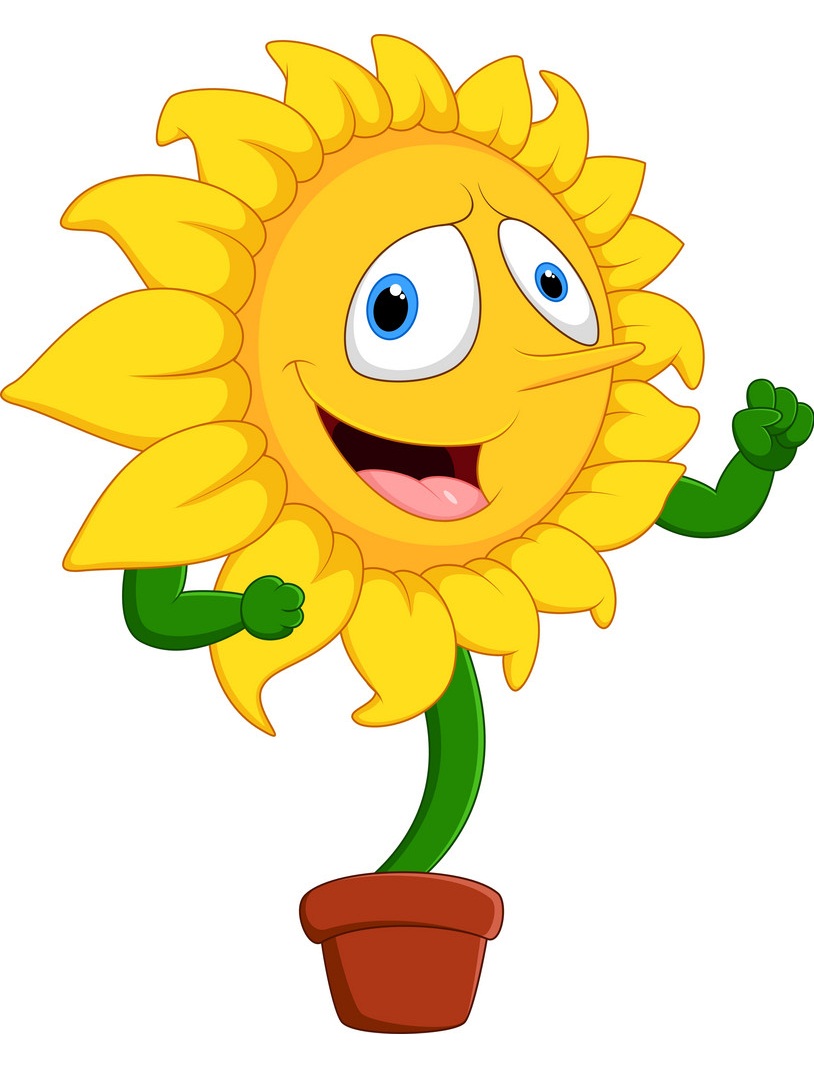 Detail Happy Sunflower Clipart Nomer 16