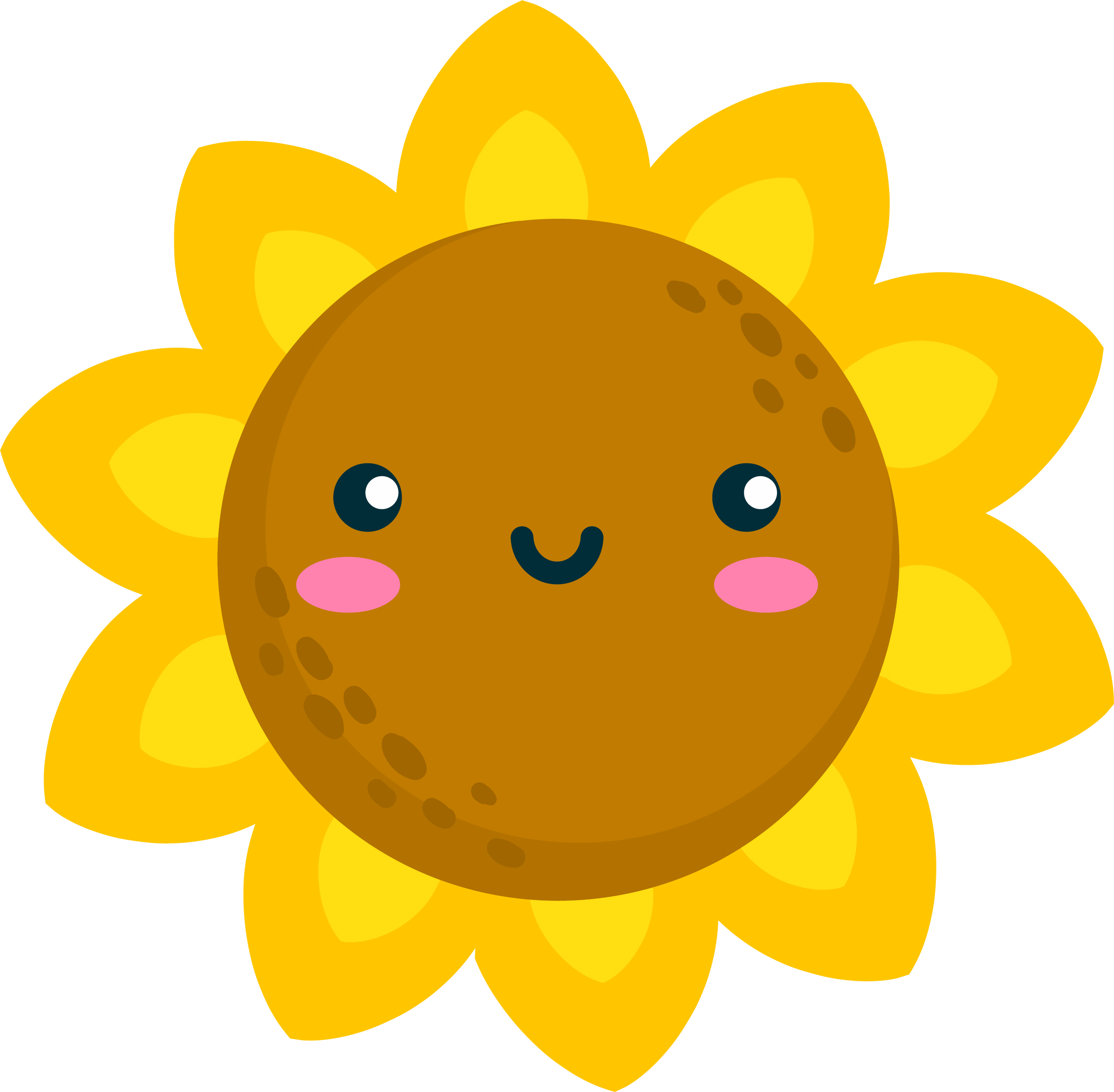 Detail Happy Sunflower Clipart Nomer 28