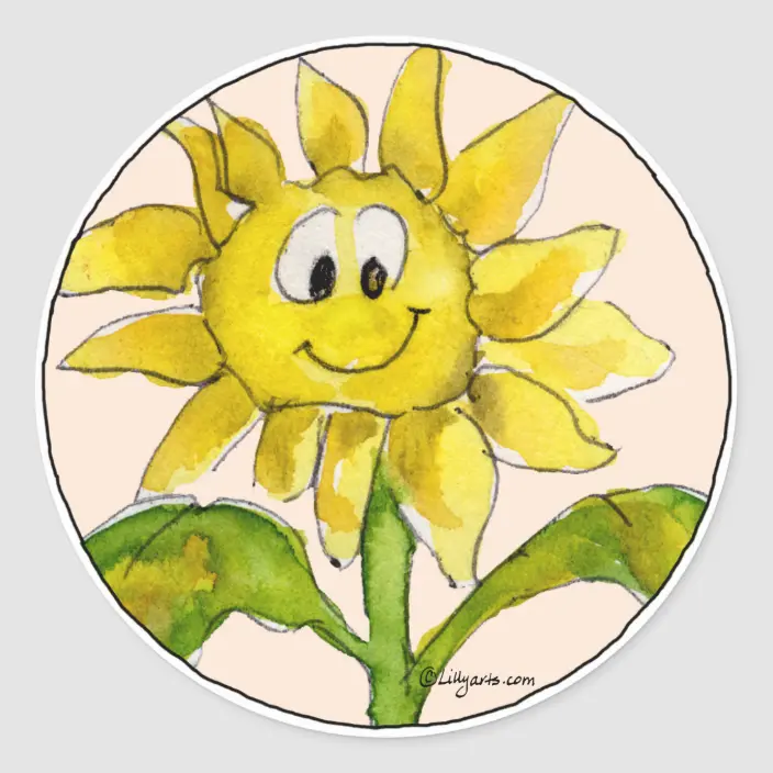 Detail Happy Sunflower Clipart Nomer 30