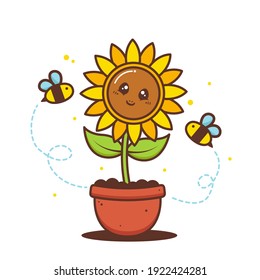 Detail Happy Sunflower Clipart Nomer 40