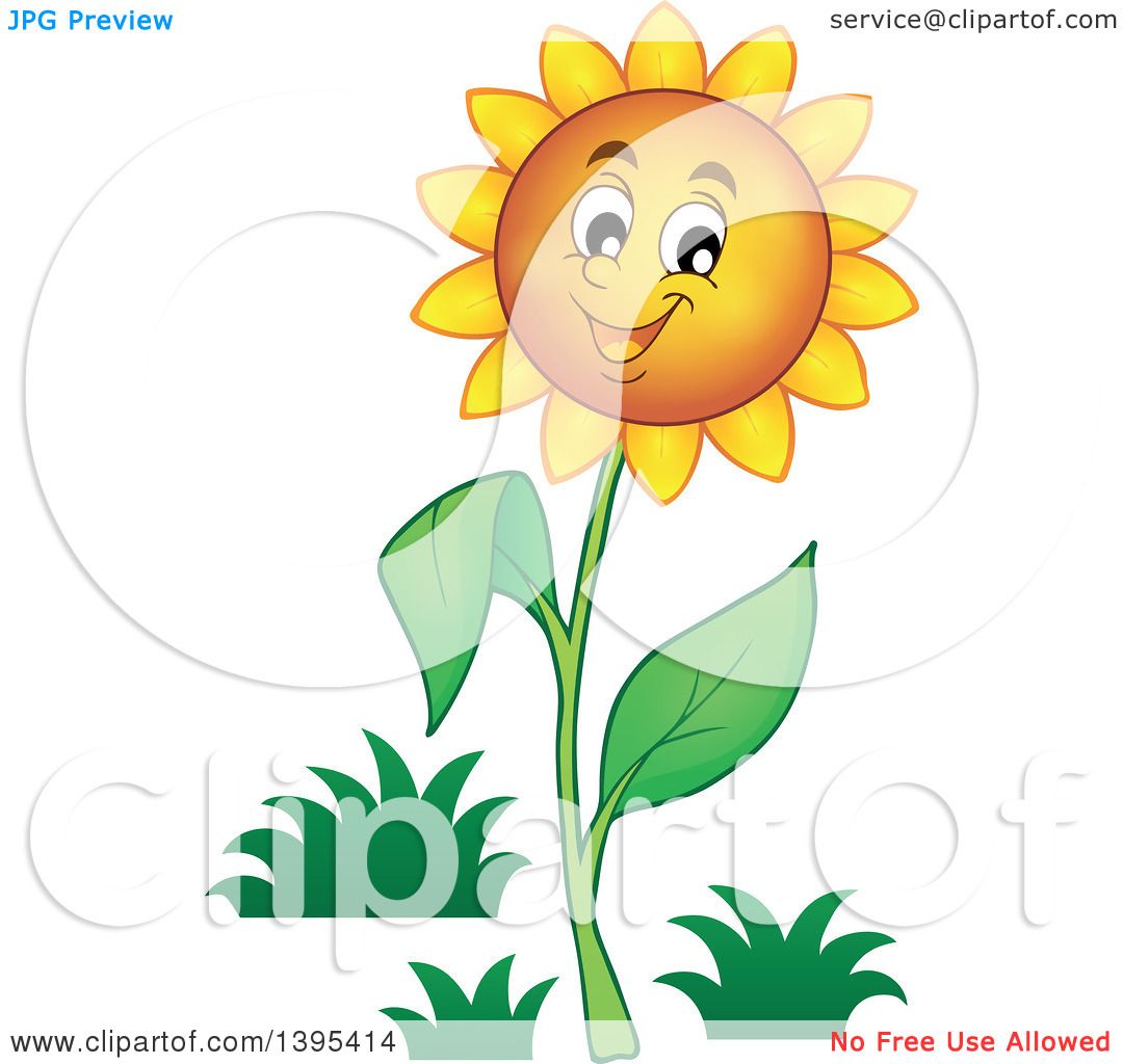 Detail Happy Sunflower Clipart Nomer 44