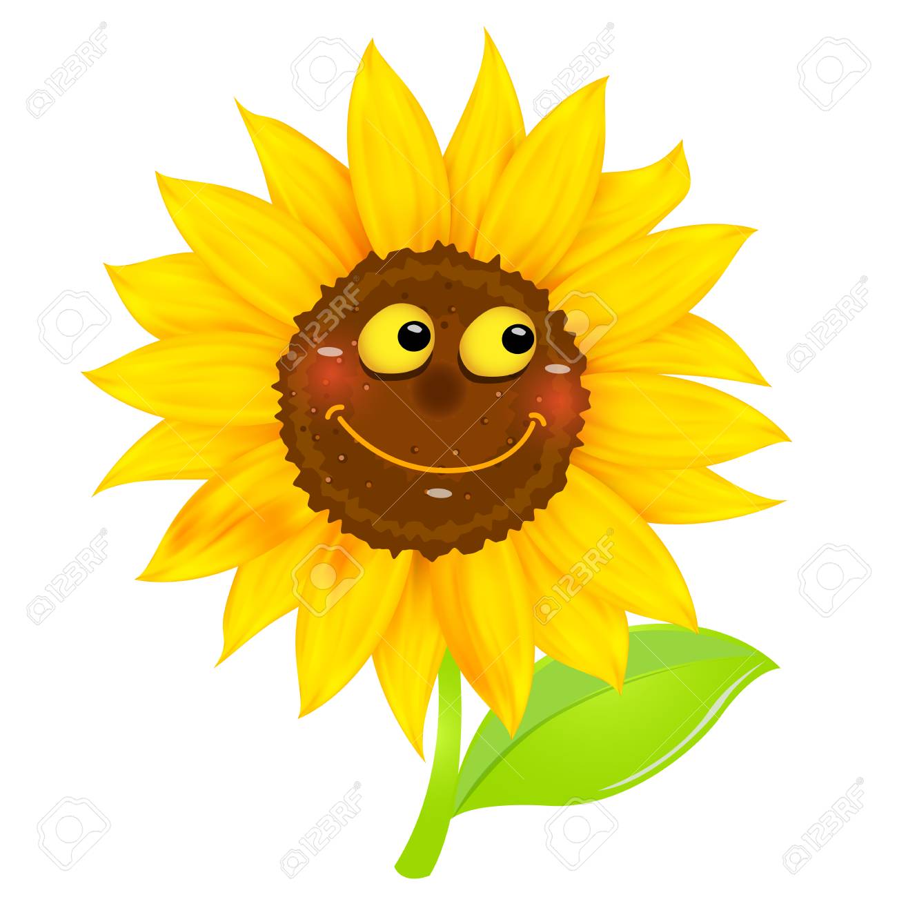 Detail Happy Sunflower Clipart Nomer 47