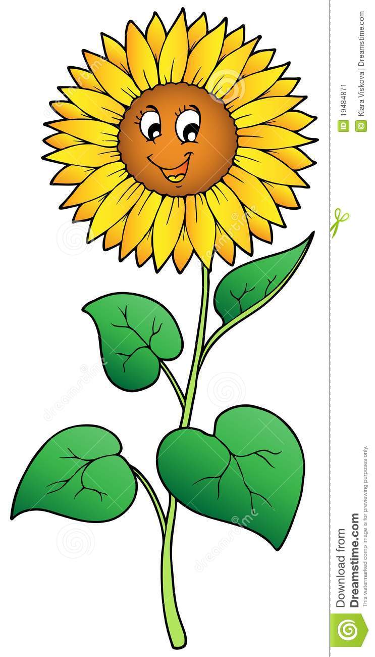 Detail Happy Sunflower Clipart Nomer 10