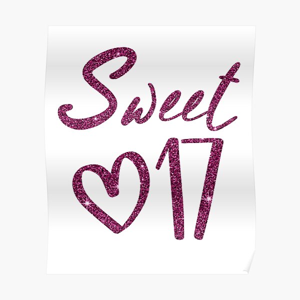 Detail Happy Sweet Seventeen Lettering Nomer 40