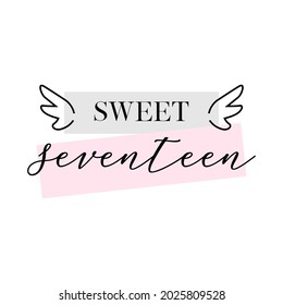 Detail Happy Sweet Seventeen Lettering Nomer 10
