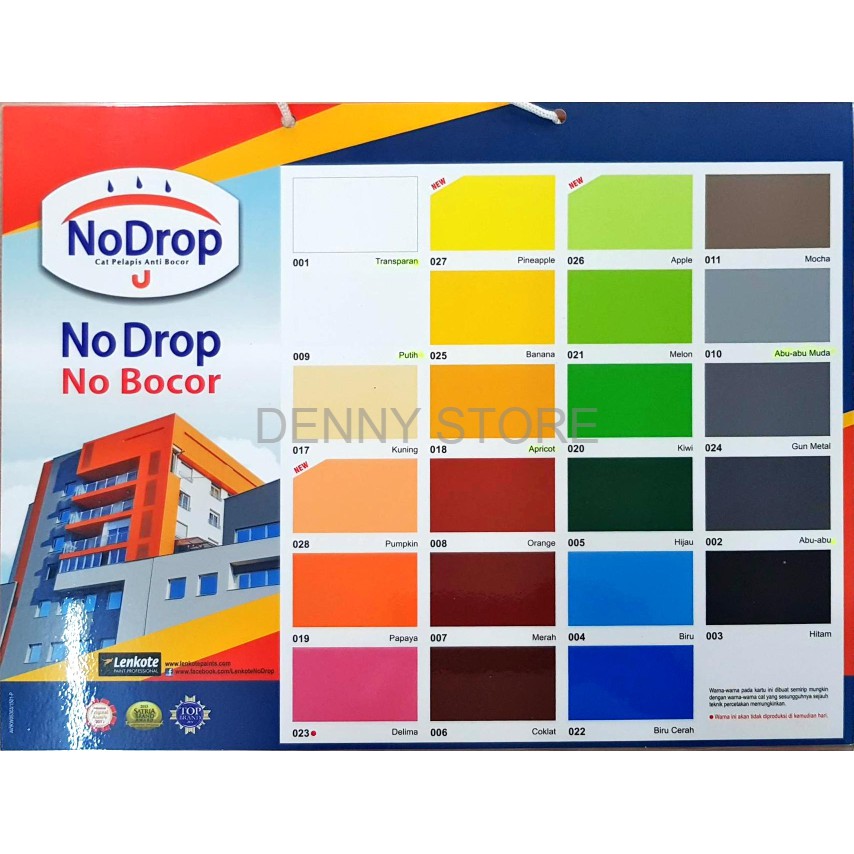 Detail Harga Cat No Drop Warna Putih Nomer 50