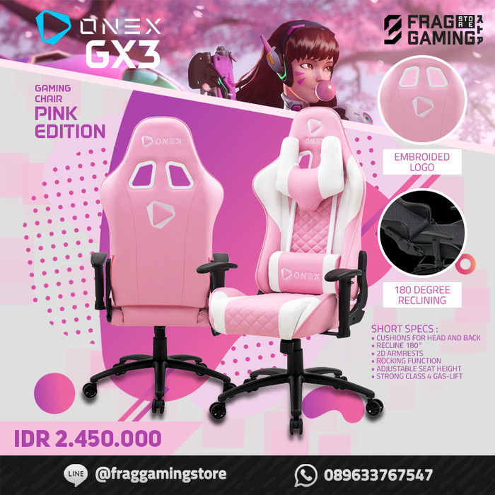 Detail Harga Kursi Gaming Warna Pink Nomer 3