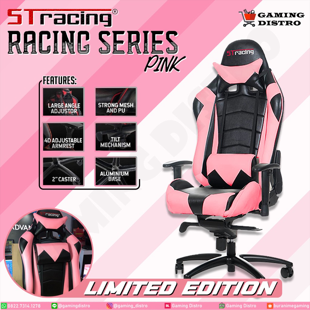 Detail Harga Kursi Gaming Warna Pink Nomer 35