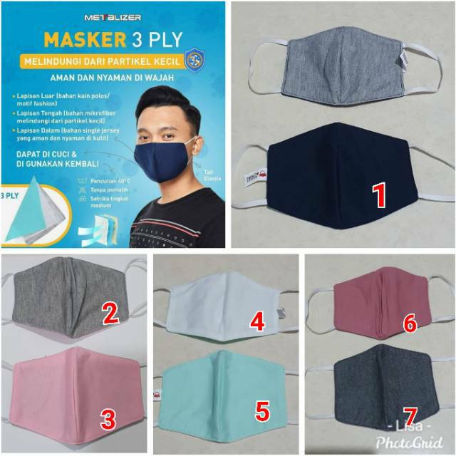 Detail Harga Masker 3d Kain Nomer 7