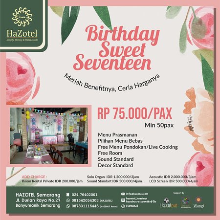 Detail Harga Paket Sweet Seventeen Nomer 3