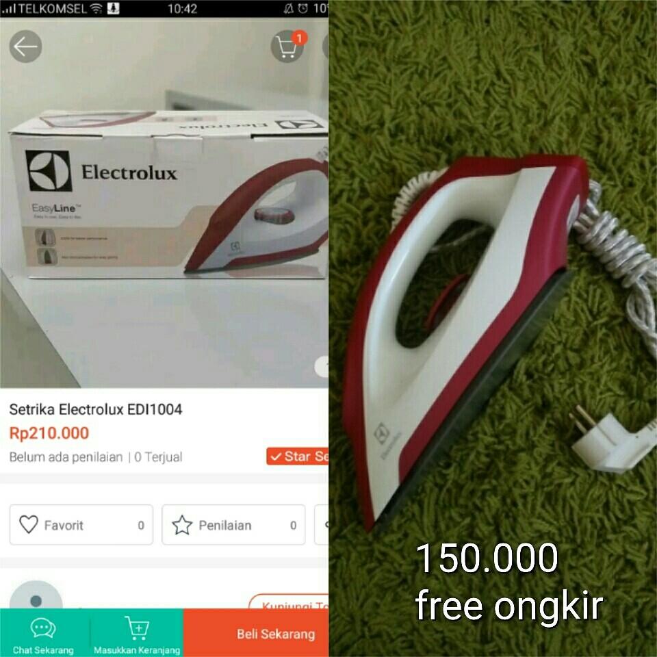 Detail Harga Setrika Electrolux Easy Line Nomer 40