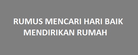 Detail Hari Baik Mendirikan Rumah Nomer 24