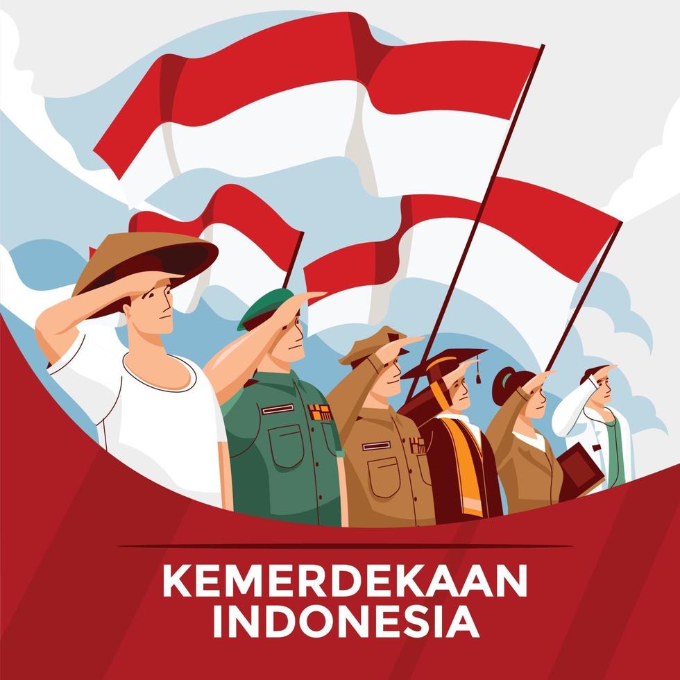 Hari Kemerdekaan Indonesia Vector - KibrisPDR