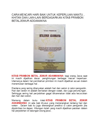 Detail Hari Yang Baik Nomer 24