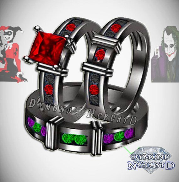 Detail Harley And Joker Wedding Rings Nomer 2