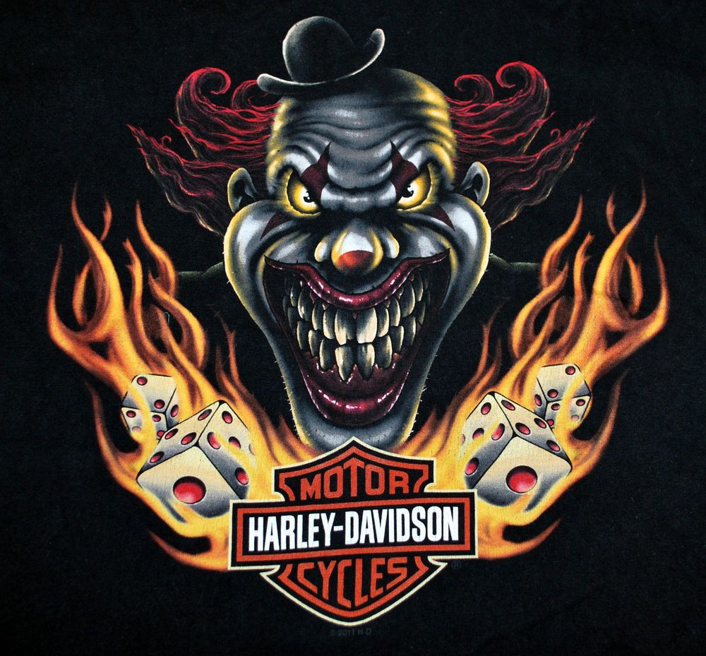 Detail Harley Davidson Clown Shirt Nomer 13