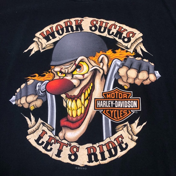 Detail Harley Davidson Clown Shirt Nomer 48
