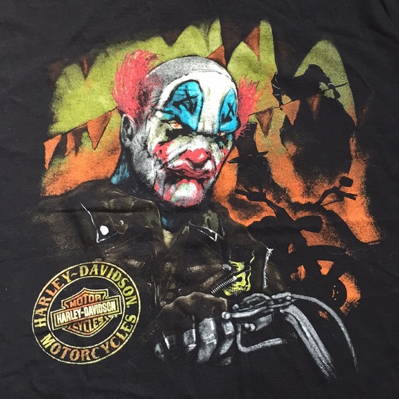 Detail Harley Davidson Clown Shirt Nomer 50