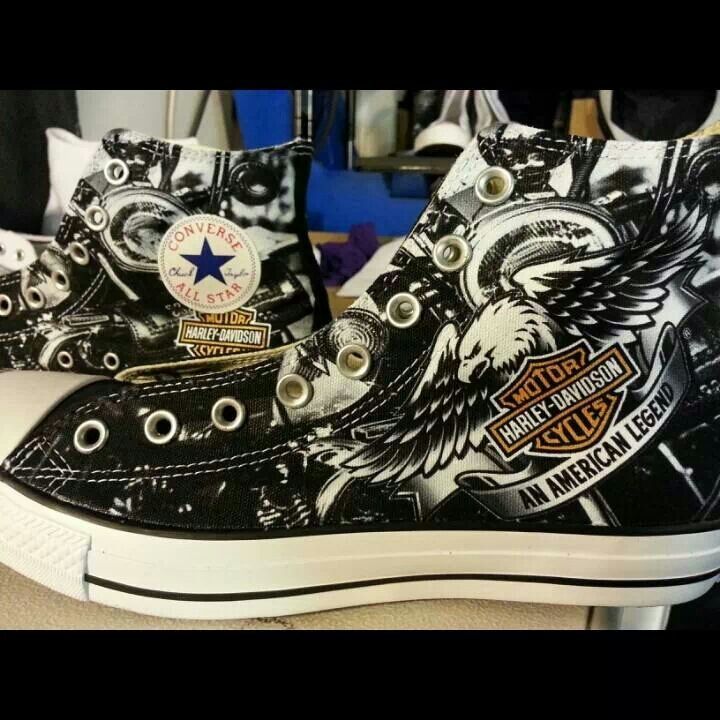 Detail Harley Davidson Converse Tennis Shoes Nomer 2