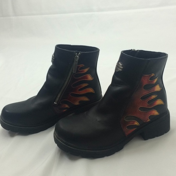 Detail Harley Davidson Flame Boots Nomer 11