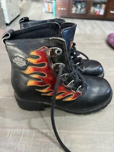 Detail Harley Davidson Flame Boots Nomer 15