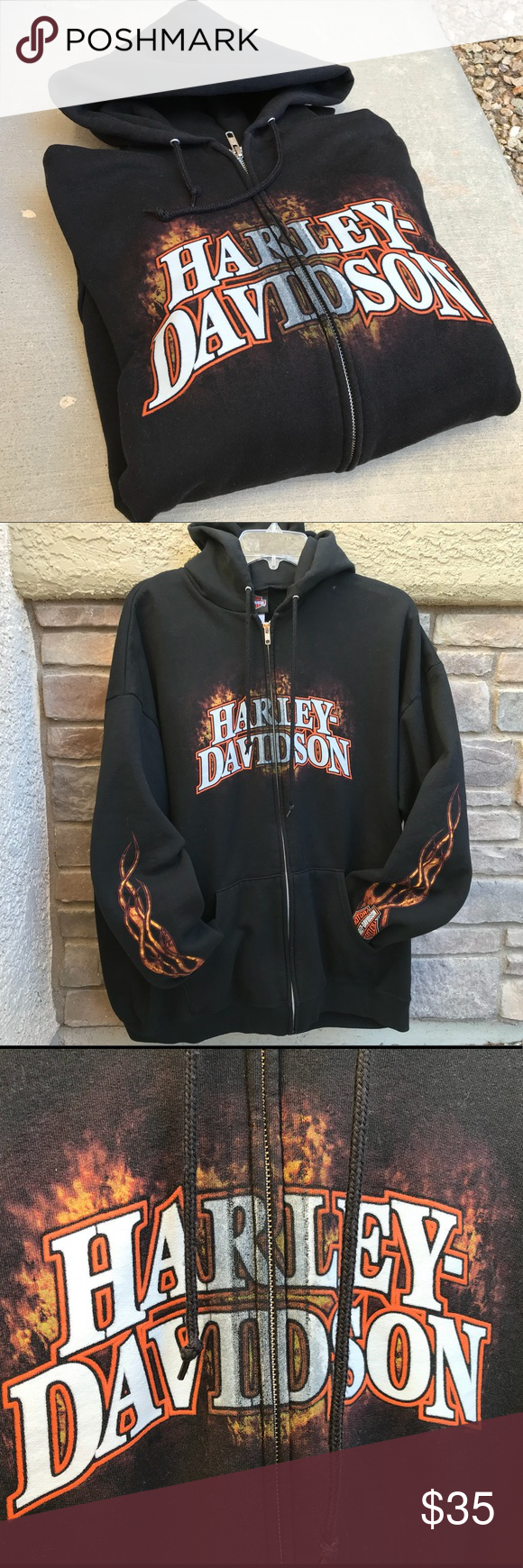 Detail Harley Davidson Flame Hoodie Nomer 23