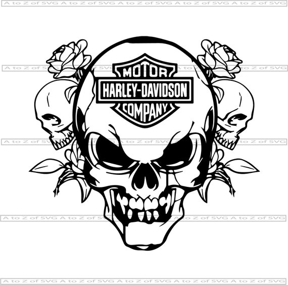Harley Davidson Logo Skull - KibrisPDR