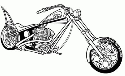 Detail Harley Davidson Motorcycle Clipart Black And White Nomer 13