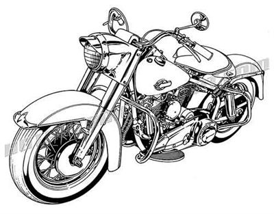 Detail Harley Davidson Motorcycle Clipart Black And White Nomer 15