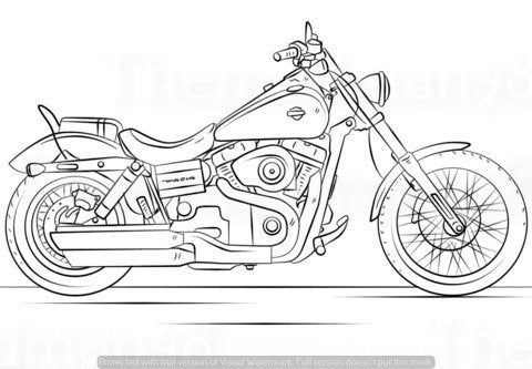Detail Harley Davidson Motorcycle Clipart Black And White Nomer 29