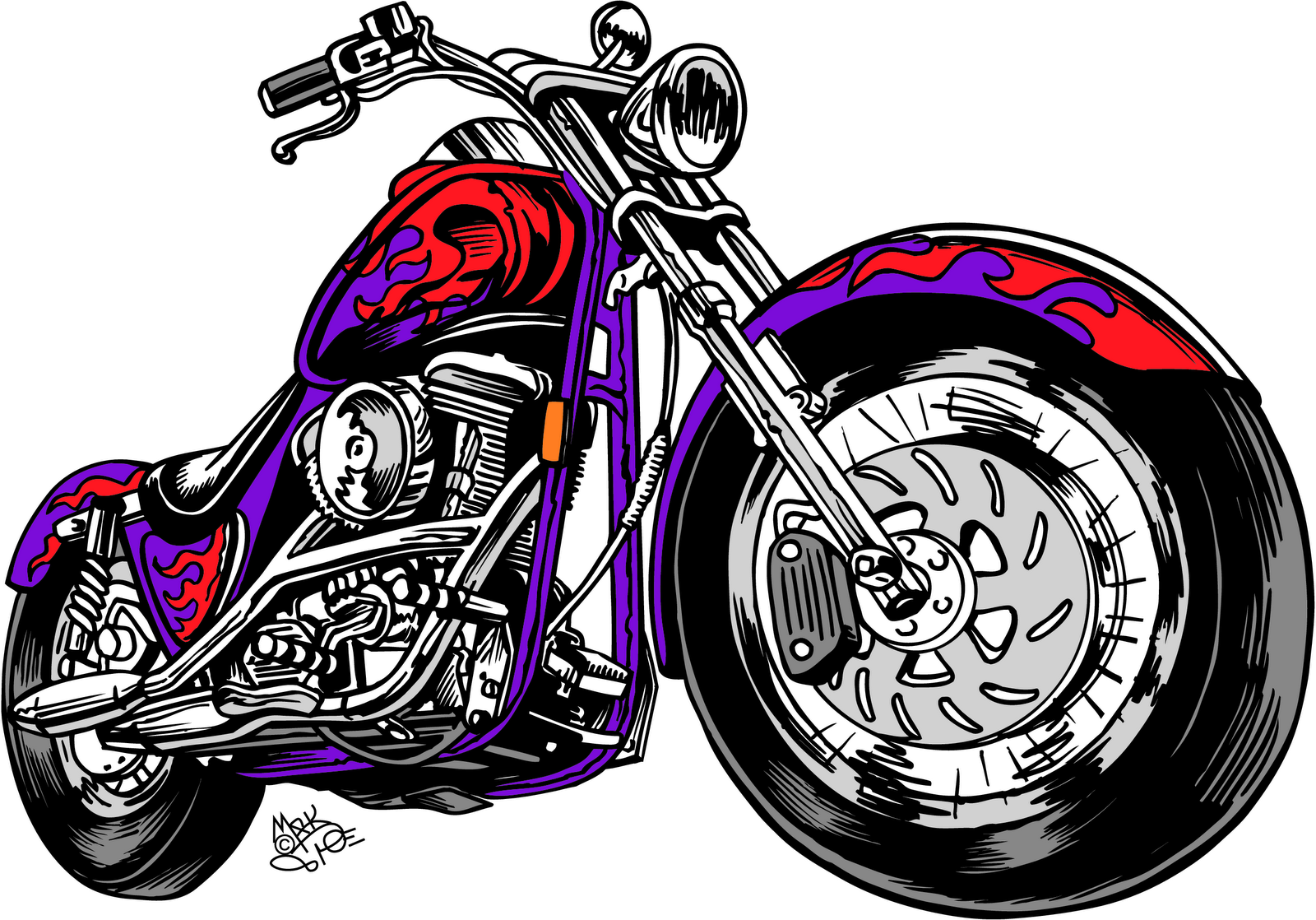 Detail Harley Davidson Motorcycle Clipart Black And White Nomer 35