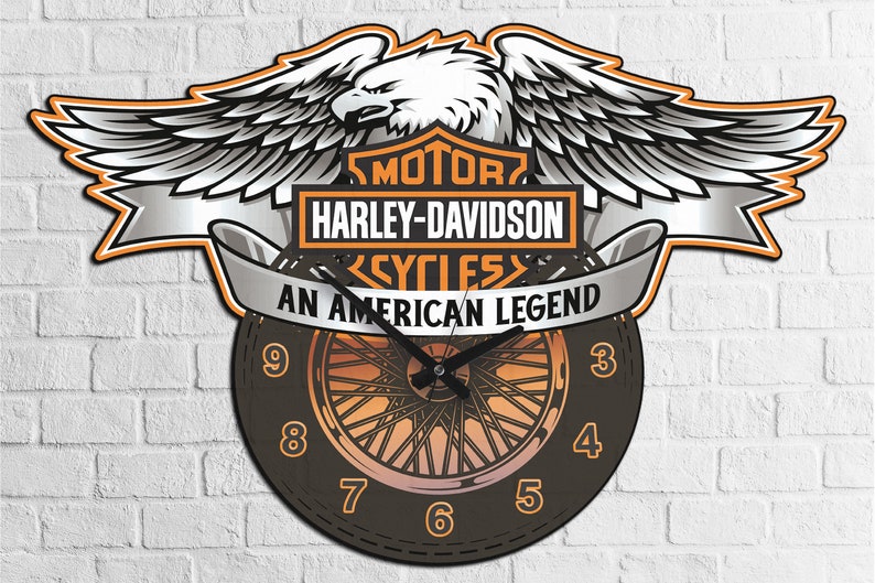 Detail Harley Davidson Motorcycle Wall Clock Nomer 28