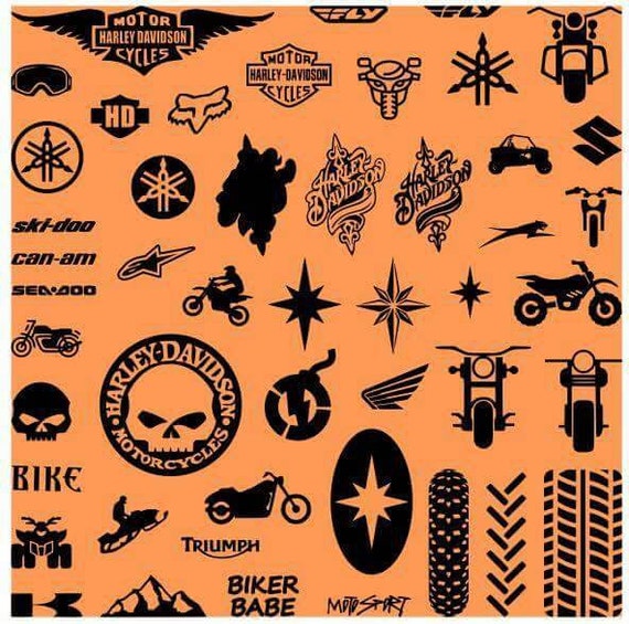 Detail Harley Davidson Nail Stickers Nomer 24