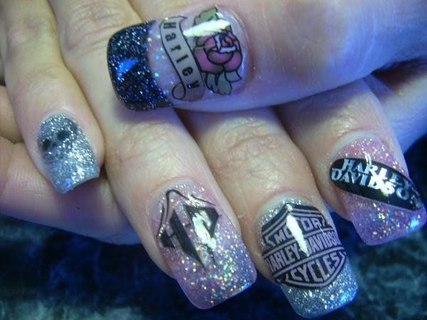 Detail Harley Davidson Nail Stickers Nomer 7