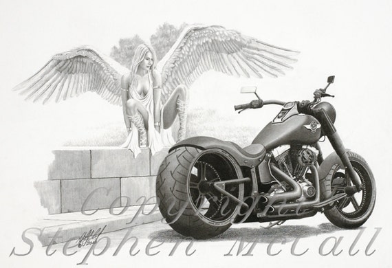 Detail Harley Davidson Pencil Drawings Nomer 4