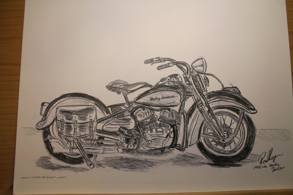 Detail Harley Davidson Pencil Drawings Nomer 43