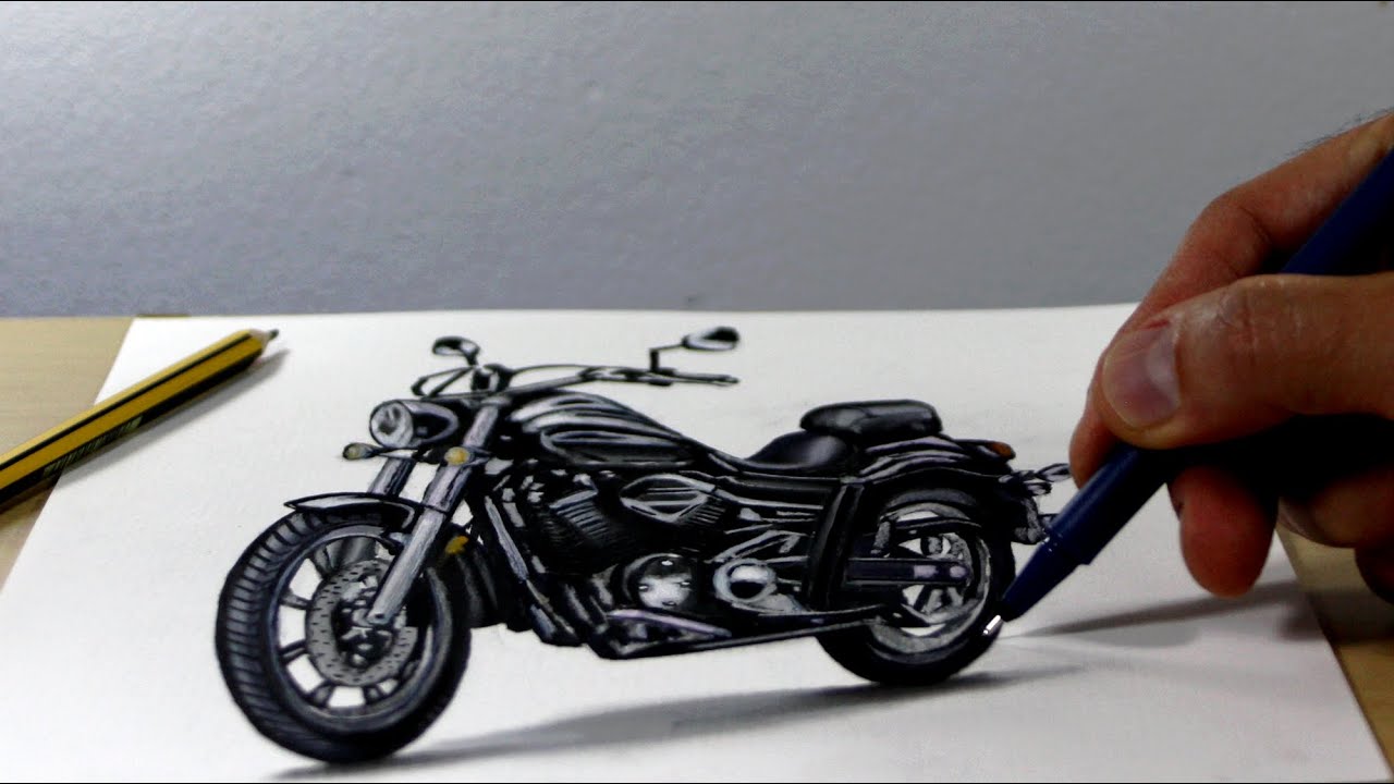 Detail Harley Davidson Pencil Drawings Nomer 49