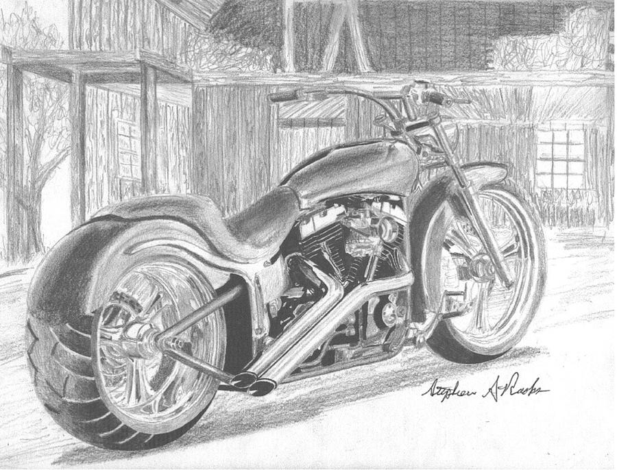 Detail Harley Davidson Pencil Drawings Nomer 52