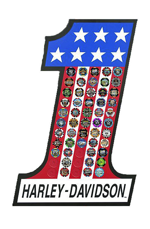 Detail Harley Davidson Poker Chip Frame Nomer 8