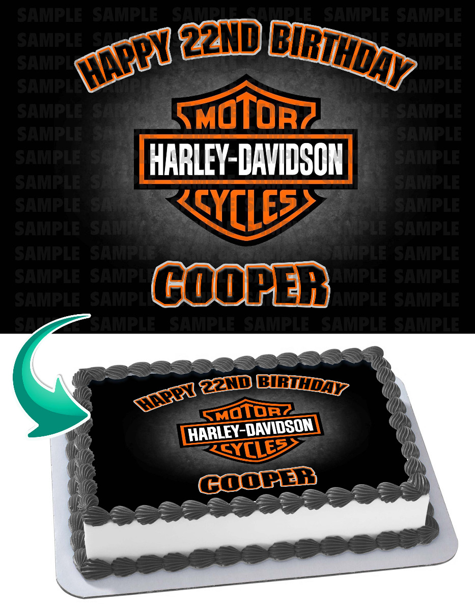 Detail Harley Davidson Sheet Cake Nomer 2