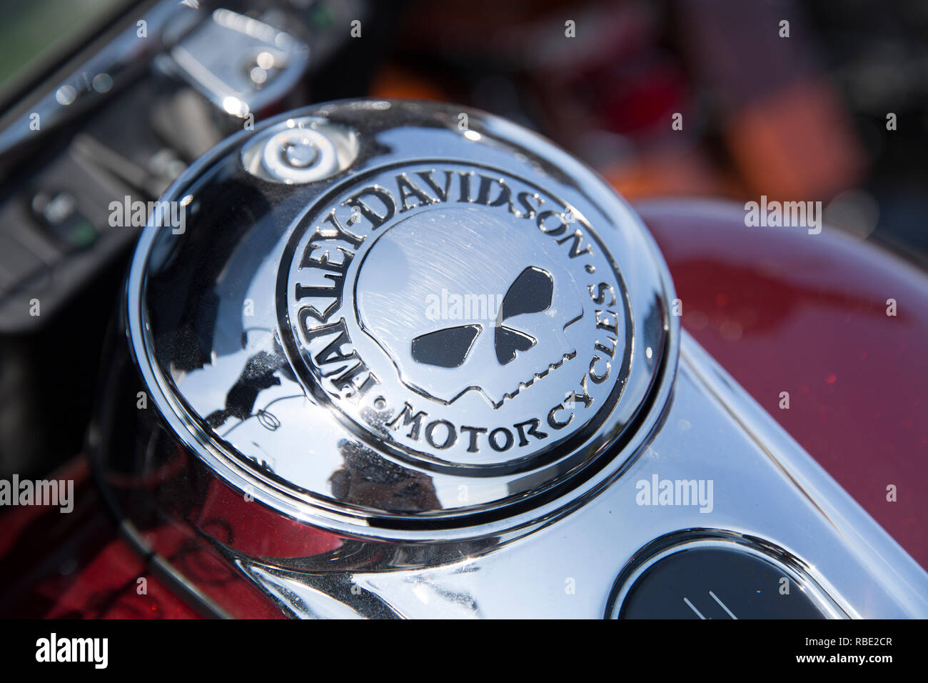 Detail Harley Davidson Skull Gas Cap Nomer 39