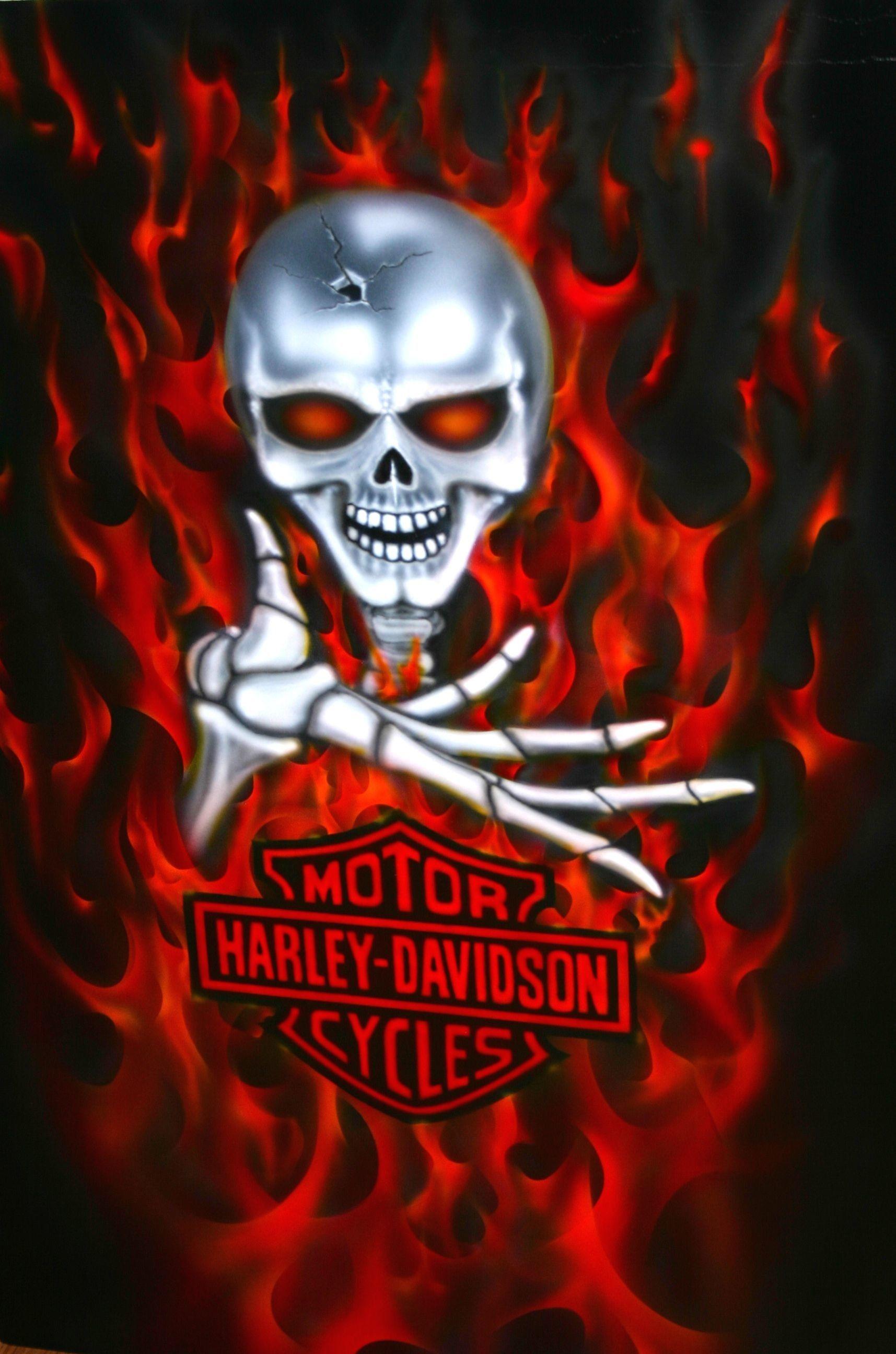 Detail Harley Davidson Skull Wallpaper Nomer 20