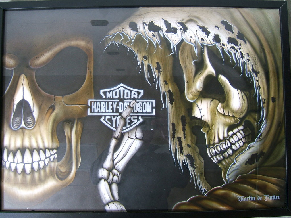 Detail Harley Davidson Skull Wallpaper Nomer 26