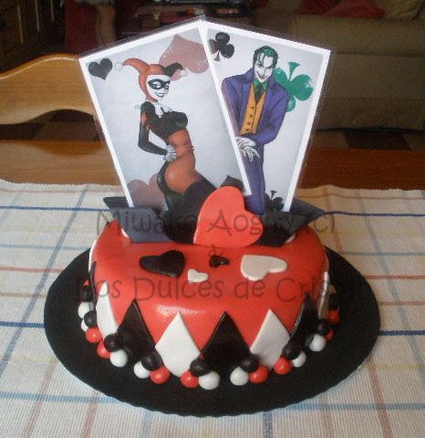 Detail Harley Quinn And Joker Birthday Cake Nomer 2