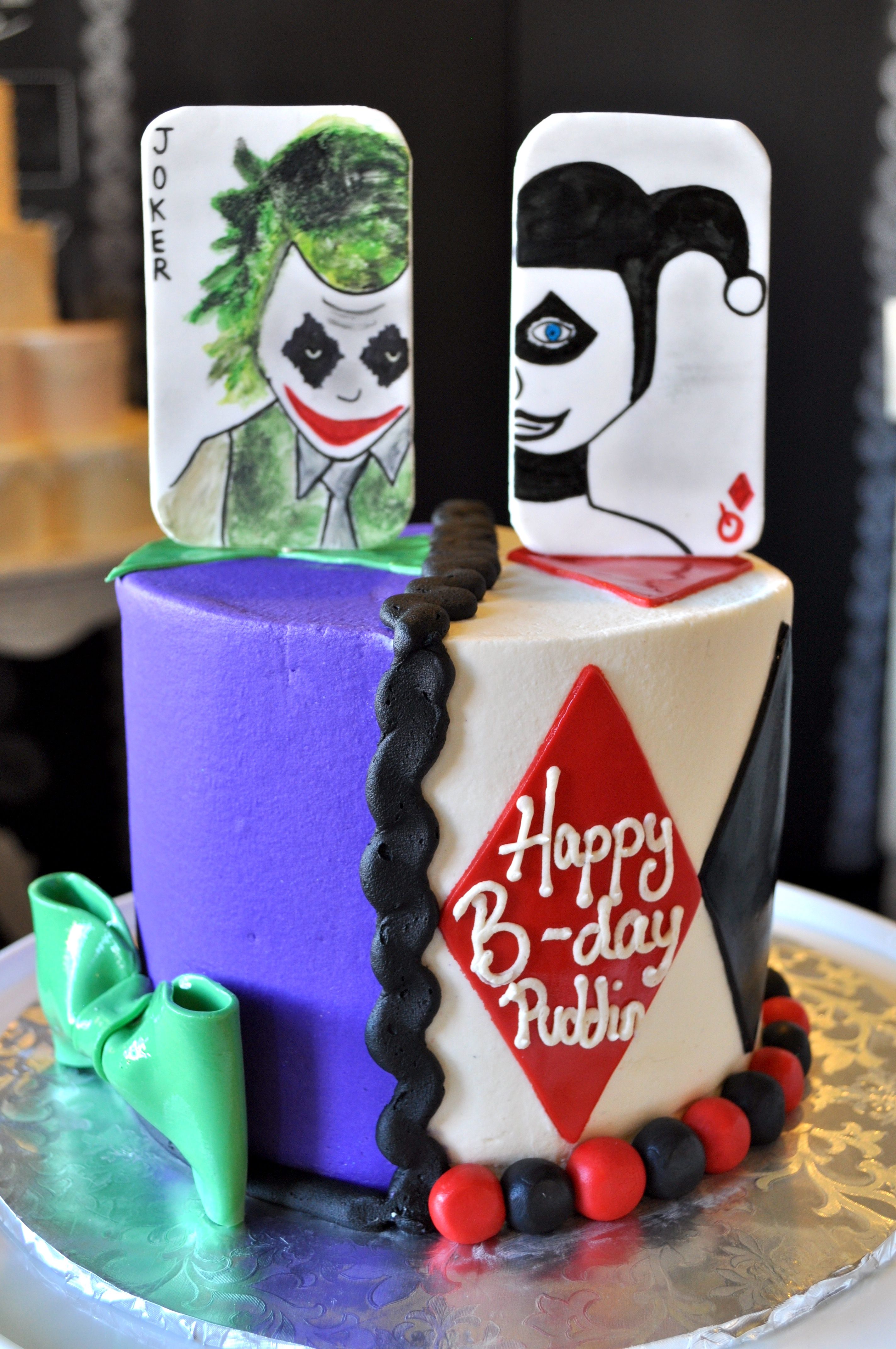 Detail Harley Quinn And Joker Birthday Cake Nomer 4