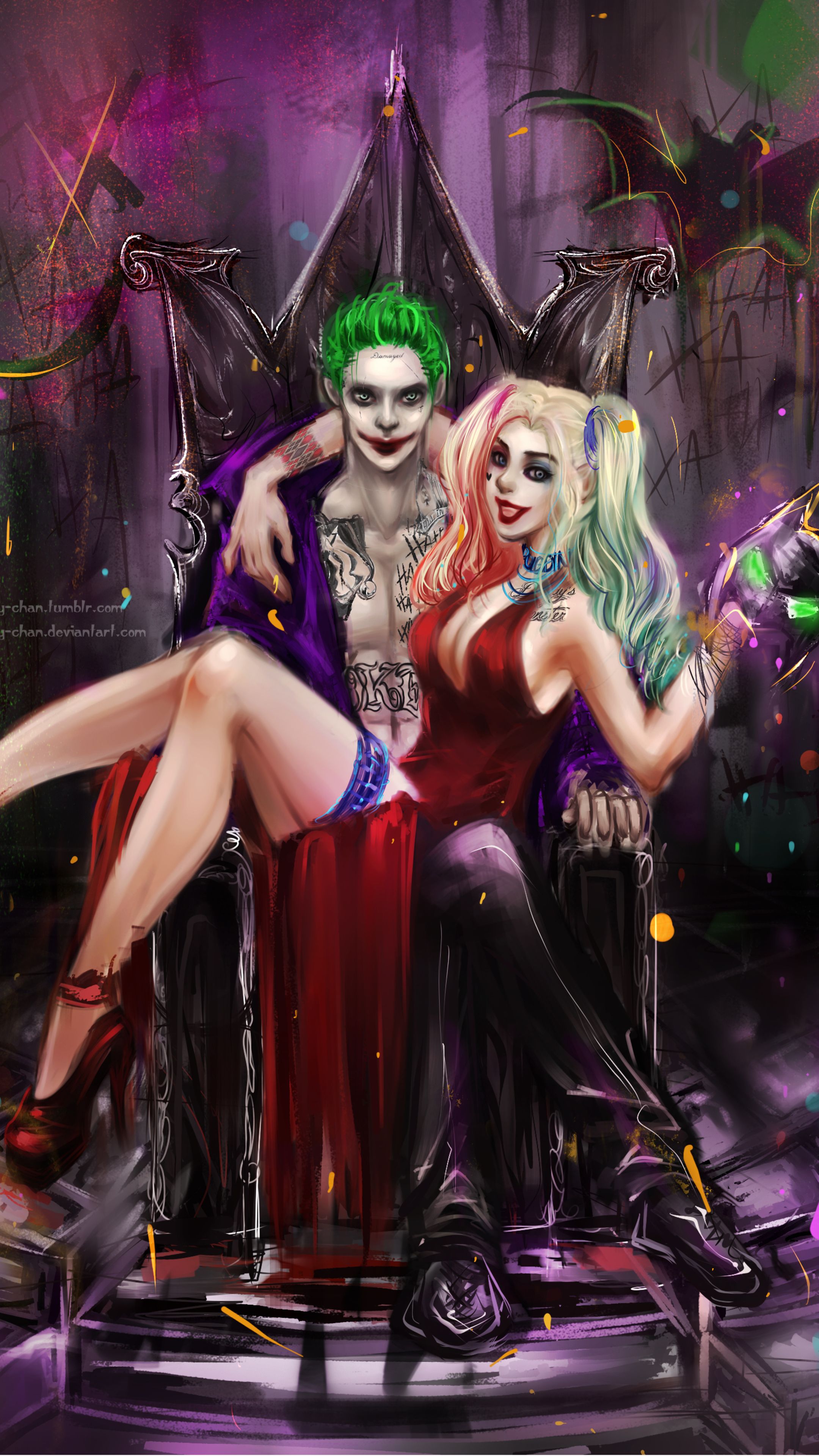 Detail Harley Quinn And Joker Iphone Wallpaper Nomer 10