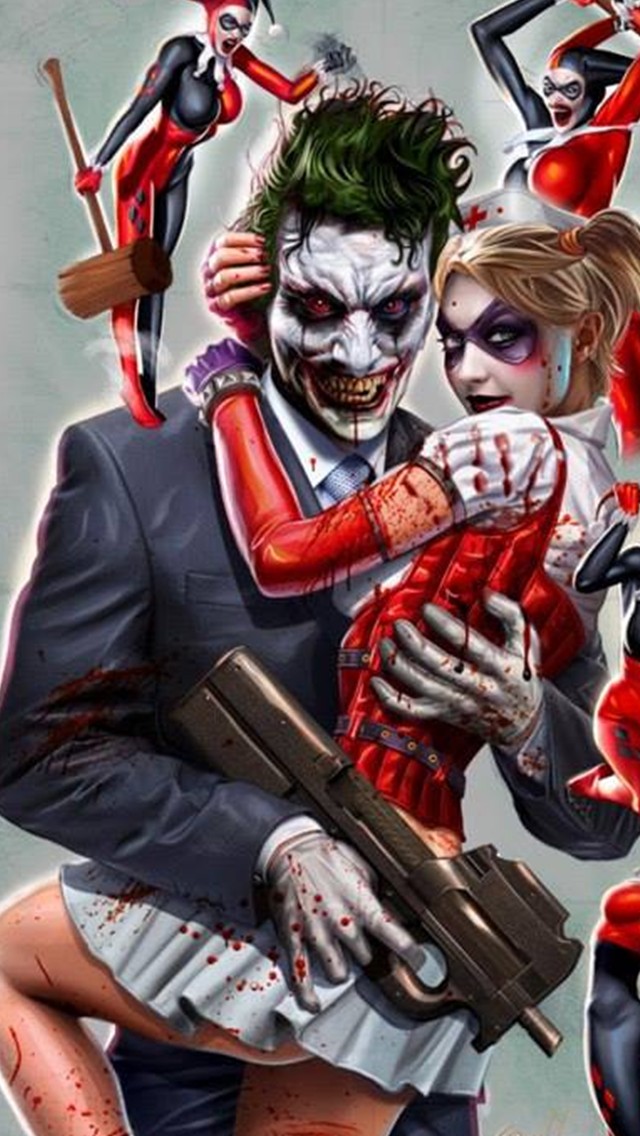 Detail Harley Quinn And Joker Iphone Wallpaper Nomer 11