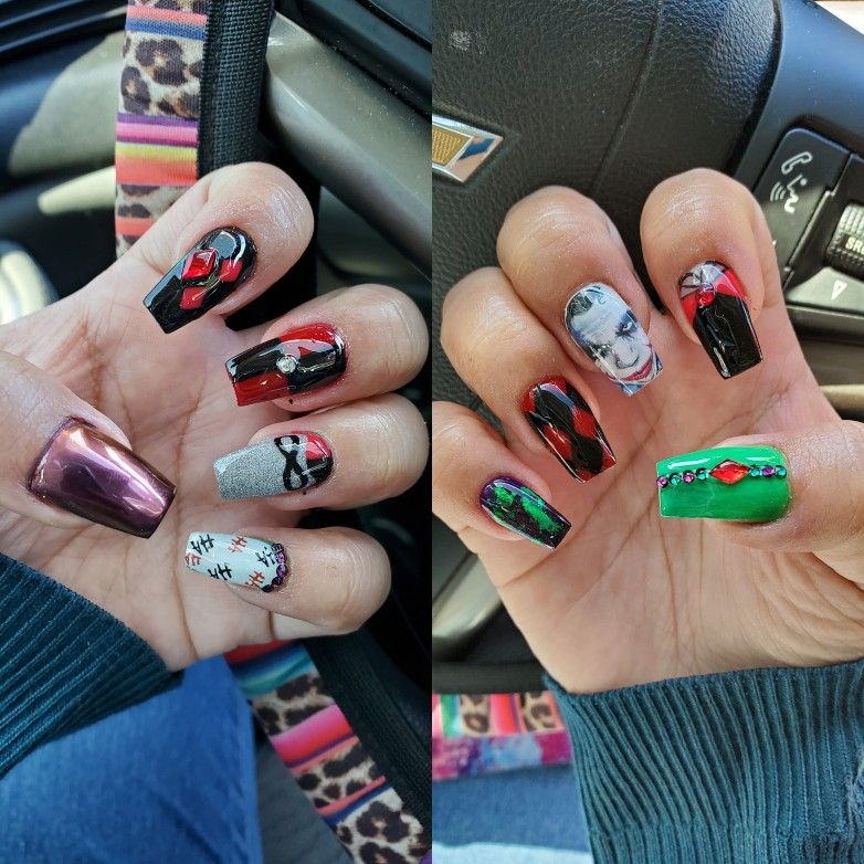 Detail Harley Quinn And Joker Nail Designs Nomer 2