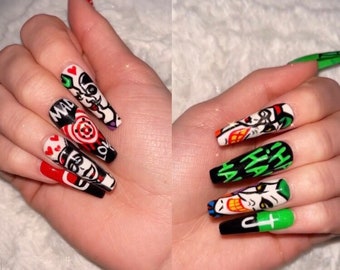 Detail Harley Quinn And Joker Nail Designs Nomer 15